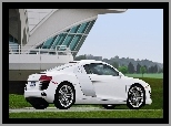 Audi R8, Sportowe, Białe, Auto